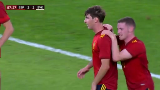 UEFA  U21Q Spain U21 Vs Slovakia U21 87 phút Juan MirandaVào, ghi bàn 3:2