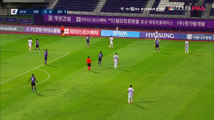 KOR D2 FC Anyang Vs Gimcheon Sangmu Park Dong Jin Goal in 19 min, Score 0:1