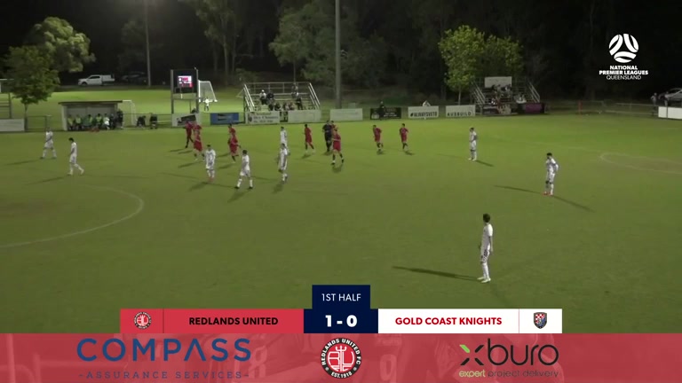 AUS QSL Redlands United FC Vs Gold Coast Knights 4 phút Vào, ghi bàn 1:0