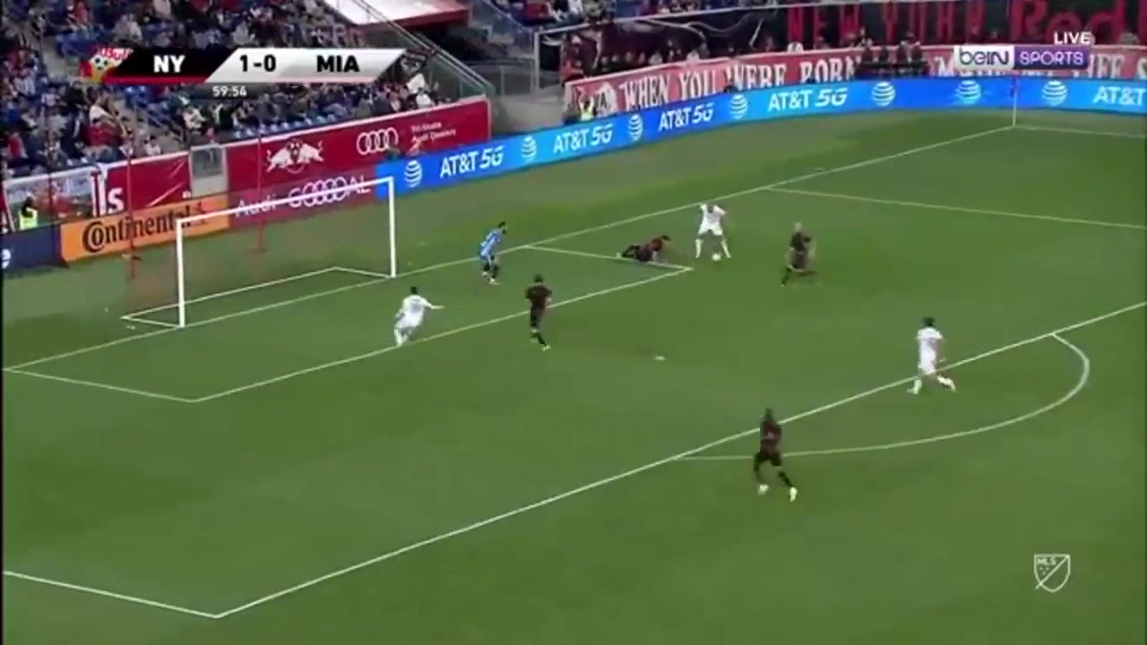 MLS New York Red Bulls Vs Club Internacional de Futbol Miami  Goal in 60 min, Score 1:1
