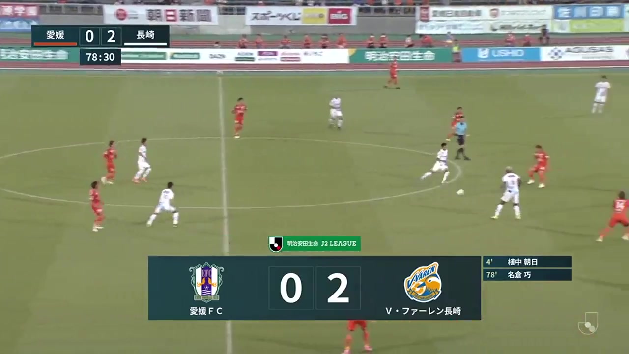 JPN D2 Ehime FC Vs V-Varen Nagasaki 78 phút Takumi NAGURAVào, ghi bàn 0:2