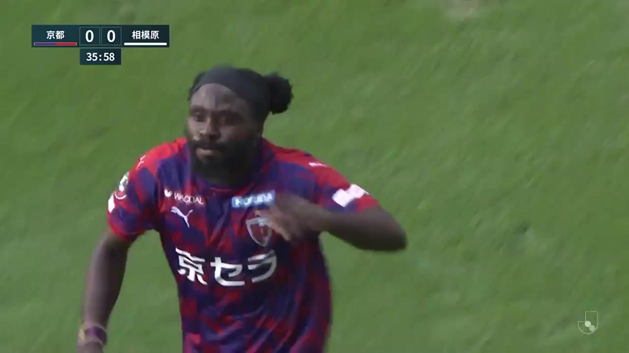 JPN D2 Kyoto Sanga Vs SC Sagamihara Maduabuchi Peter Utaka Goal in 36 min, Score 1:0