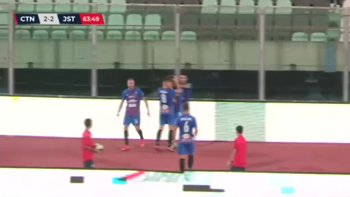 意丙1C 卡塔尼亚 Vs 史泰比亚 64分Moro进球,比分3:2