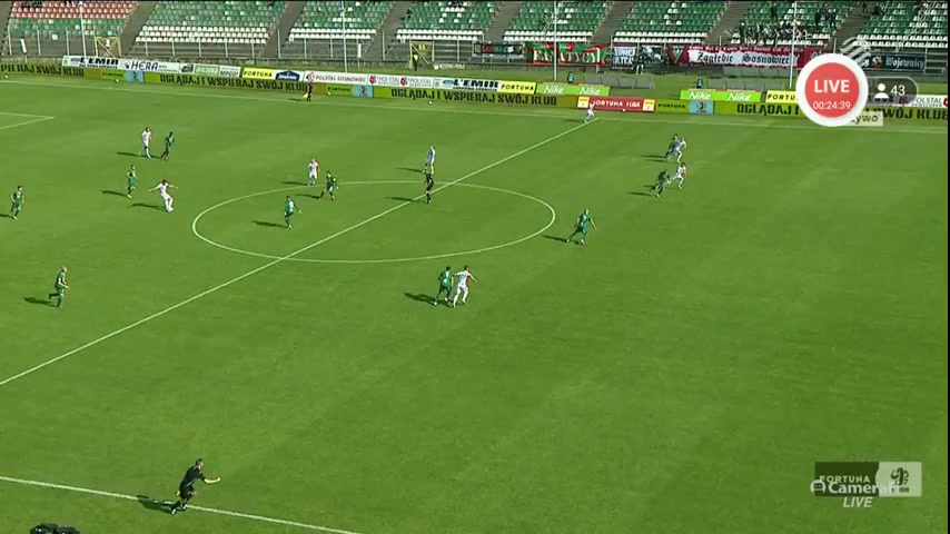 POL D1 Zaglebie Sosnowiec Vs Resovia Rzeszow  Goal in 3 min, Score 0:1