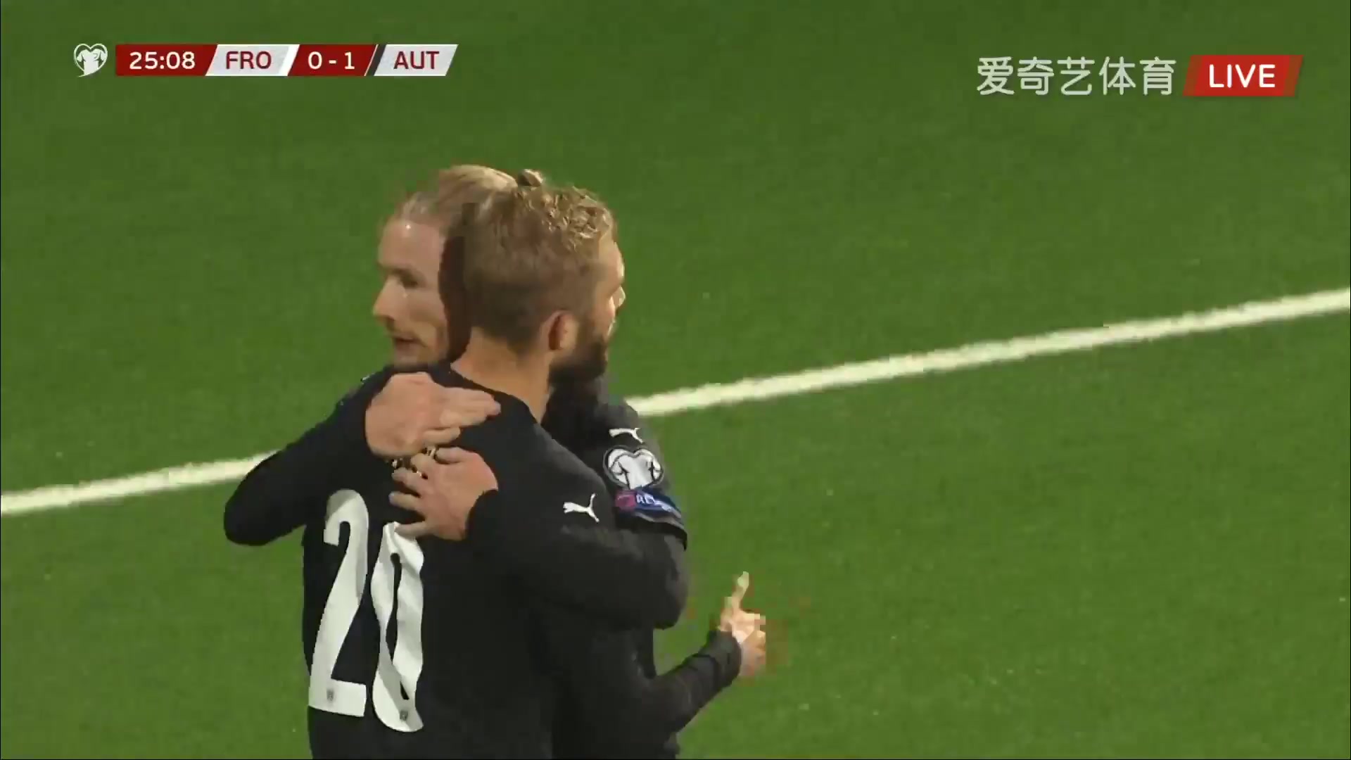 WCPEU Faroe Islands Vs Austria Konrad Laimer Goal in 24 min, Score 0:1