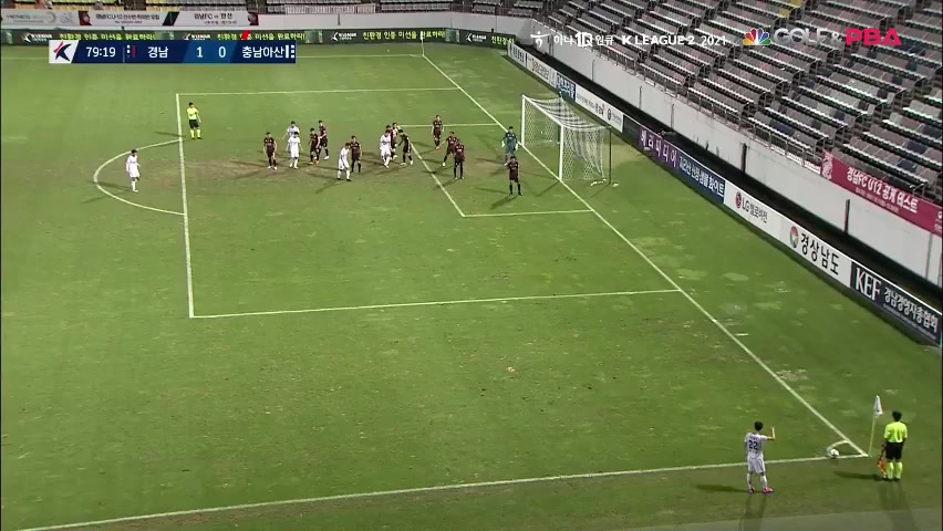 KOR D2 Gyeongnam FC Vs Chungnam Asan Park Min Seo Goal in 79 min, Score 1:1