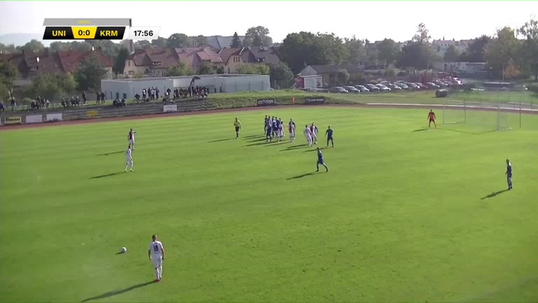 CZE CFL Unicov Vs Slavia Kromeriz 18 phút Vào, ghi bàn 0:1