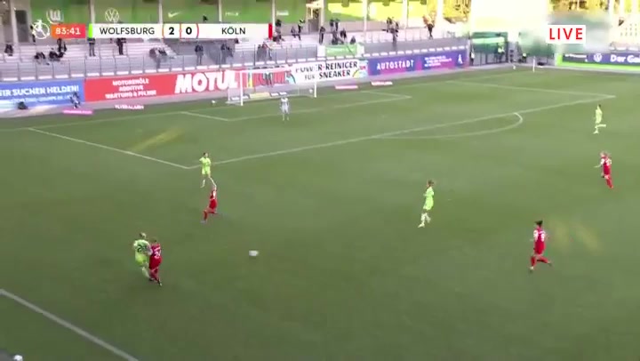 GER WD1 VfL Wolfsburg (w) Vs Koln (w) Huth S. Goal in 84 min, Score 3:0