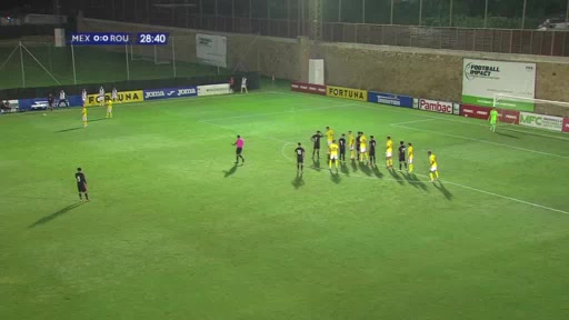 INT FRL Romania U21 Vs Mexico U21 Carrillo Goal in 29 min, Score 0:1