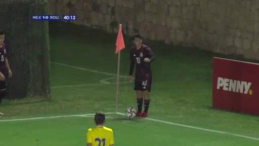 INT FRL Romania U21 Vs Mexico U21 Juarez Goal in 40 min, Score 0:2