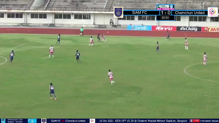 1500 Siam FC Vs Chamchuri United FC 31 skor gol , skor 1:1