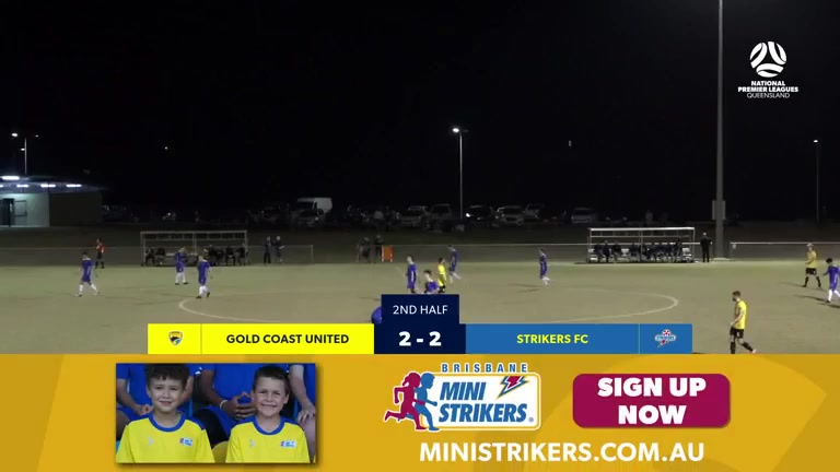 AUS QSL Gold Coast United Vs Brisbane Strikers 76 phút Vào, ghi bàn 2:2