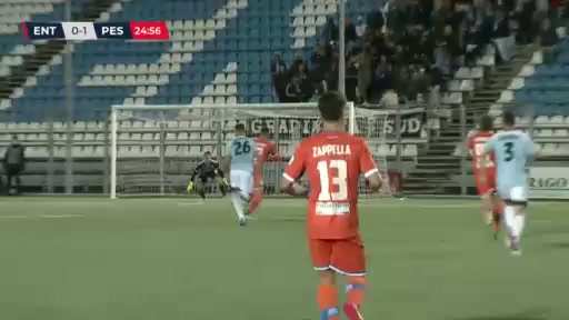 ITA C1 ACD Virtus Entella Vs Pescara De Marchi Goal in 24 min, Score 0:1