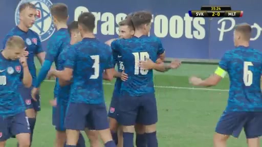 歐青U21外 斯洛伐克U21 Vs 馬爾他U21 35分雅各布·嘉德進球,比分2:0