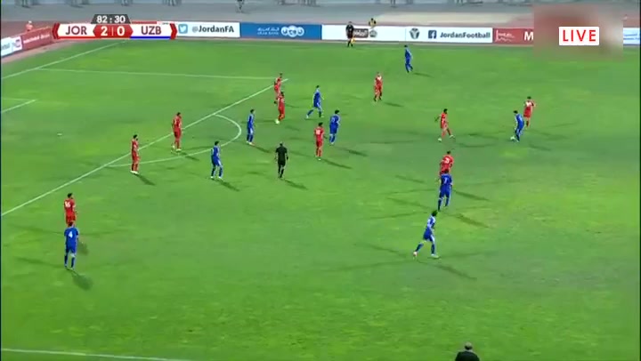 INT FRL Jordan Vs Uzbekistan Hamza Ali Khaled Al Dardoor Goal in 83 min, Score 3:0