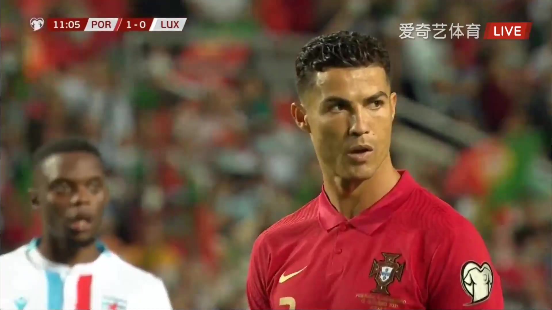 WCPEU Portugal Vs Luxembourg Cristiano Ronaldo dos Santos Aveiro Goal in 10 min, Score 2:0