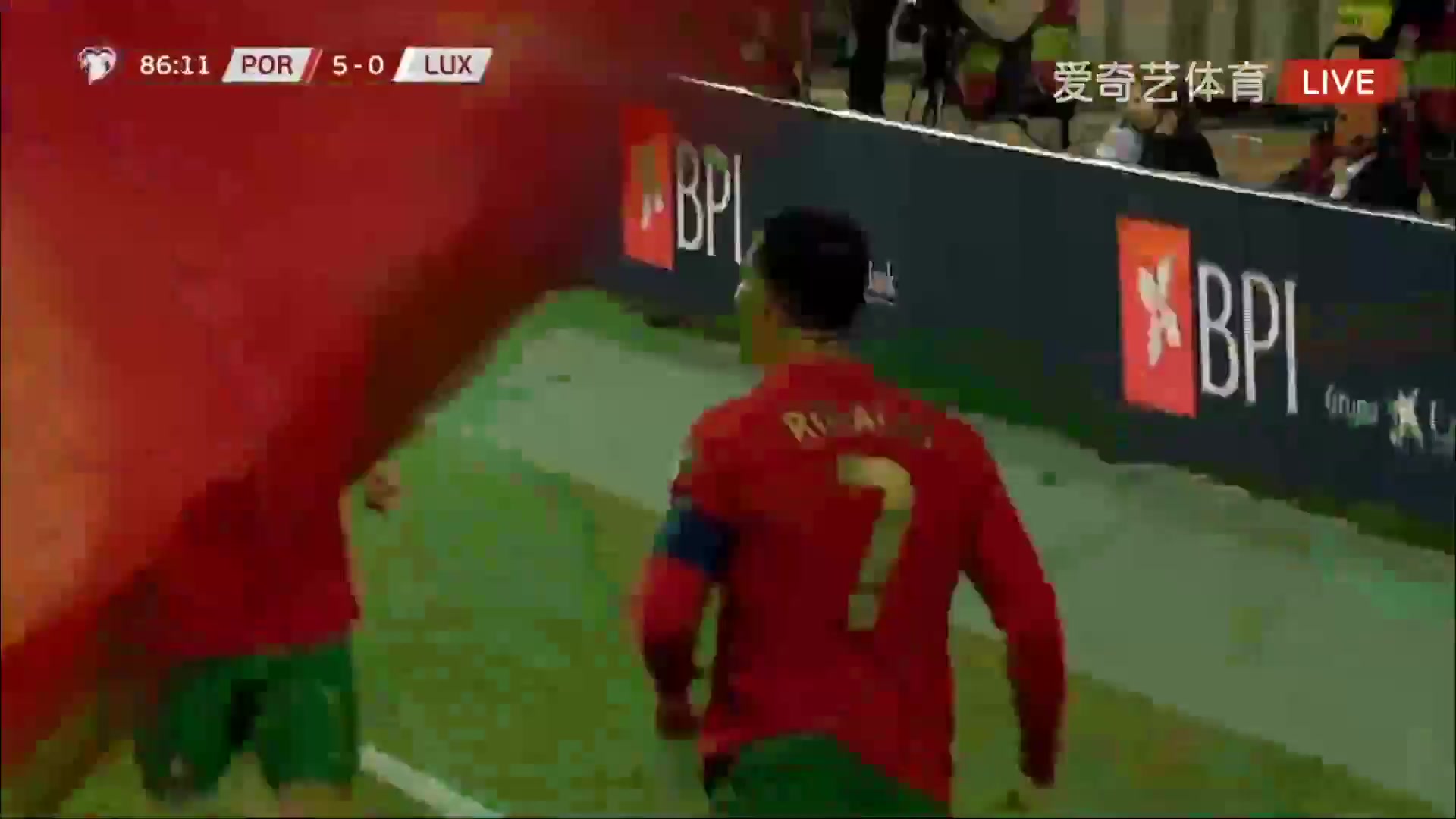 WCPEU Portugal Vs Luxembourg Cristiano Ronaldo dos Santos Aveiro Goal in 86 min, Score 5:0