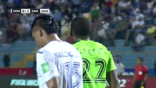 WCPCA Honduras Vs Jamaica Kemar Roofe Goal in 37 min, Score 0:1