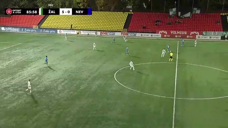 LIT D1 FK Zalgiris Vilnius Vs Nevezis Kedainiai  Goal in 86 min, Score 6:0