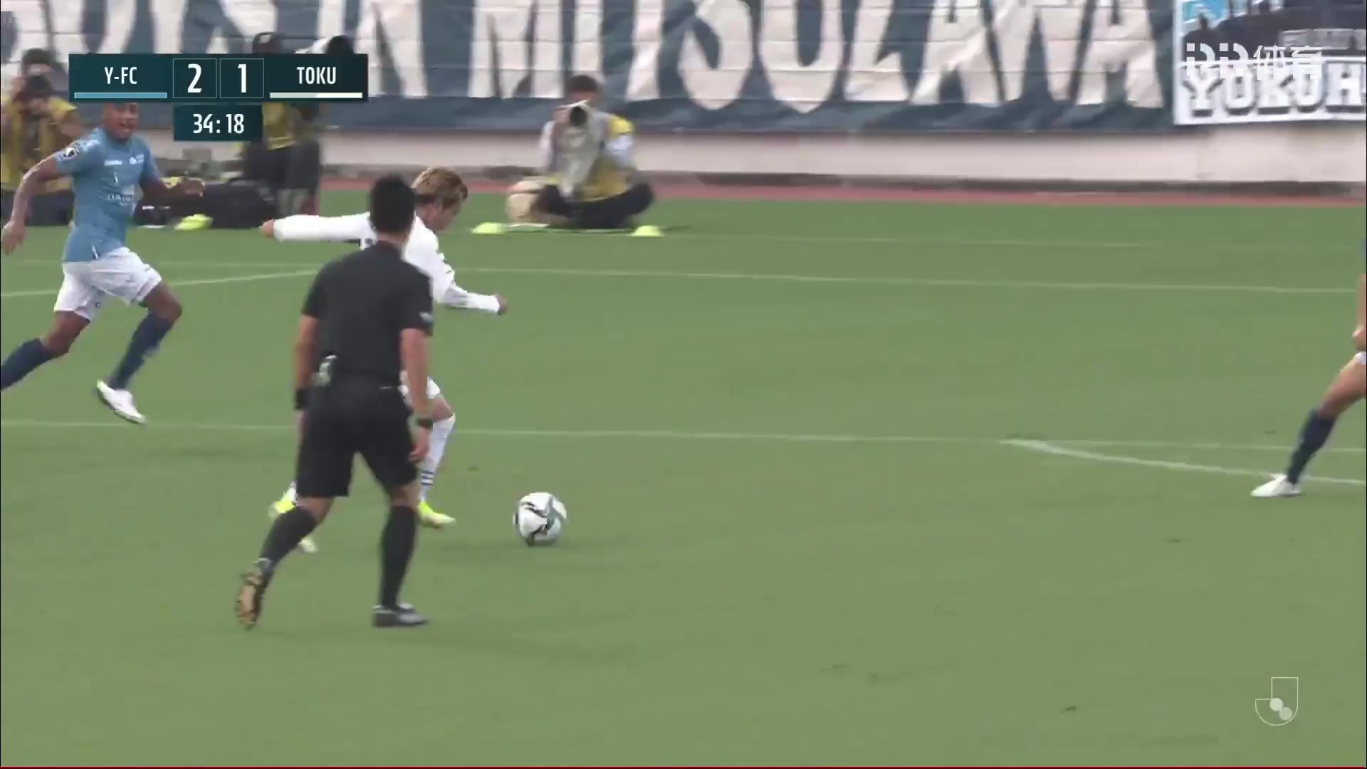 JPN D1 Yokohama FC Vs Tokushima Vortis Ken Iwao Goal in 34 min, Score 2:1