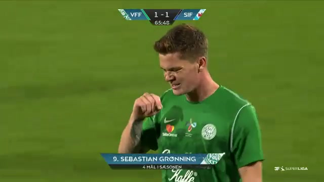 DEN SASL Viborg Vs Silkeborg 65 ทำประตู Sebastian Gronning ประตู, ทำคะแนน 1:1