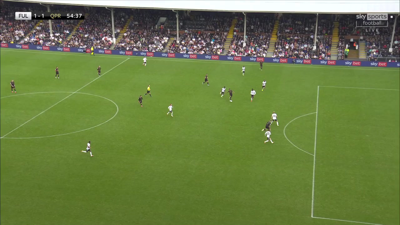 ENG LCH Fulham Vs Queens Park Rangers (QPR) 54 ทำประตู Lyndon Dykes ประตู, ทำคะแนน 1:1