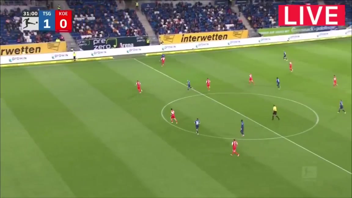 Bundesliga TSG Hoffenheim Vs FC Koln 30 phút Ihlas BebouVào, ghi bàn 1:0