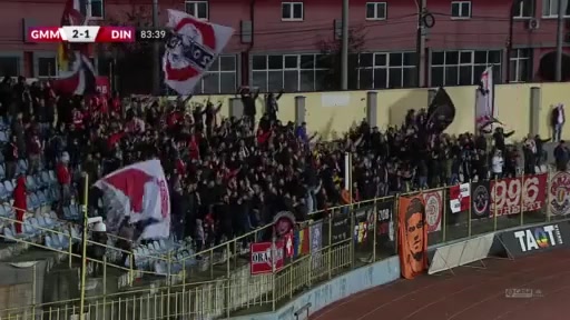 ROM D1 Gaz Metan Medias Vs Dinamo Bucuresti Mirko Ivanovski Goal in 83 min, Score 2:1