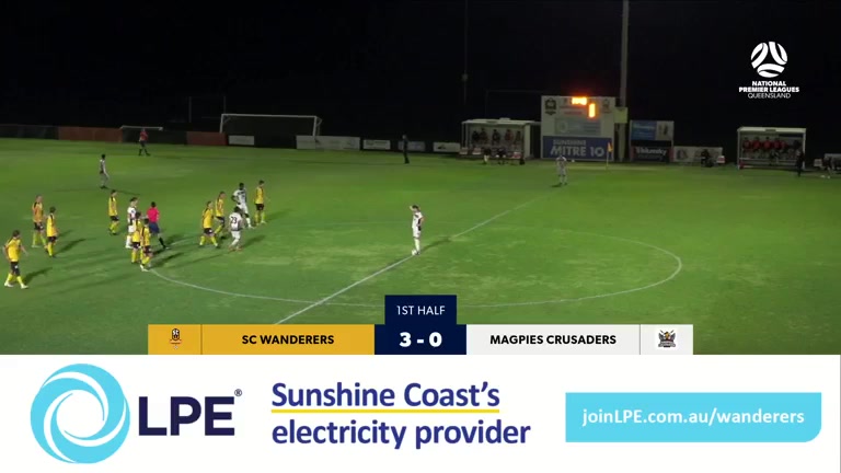 1068 Sunshine Coast Wanderers FC Vs Magpies Crusaders 31 skor gol , skor 3:0