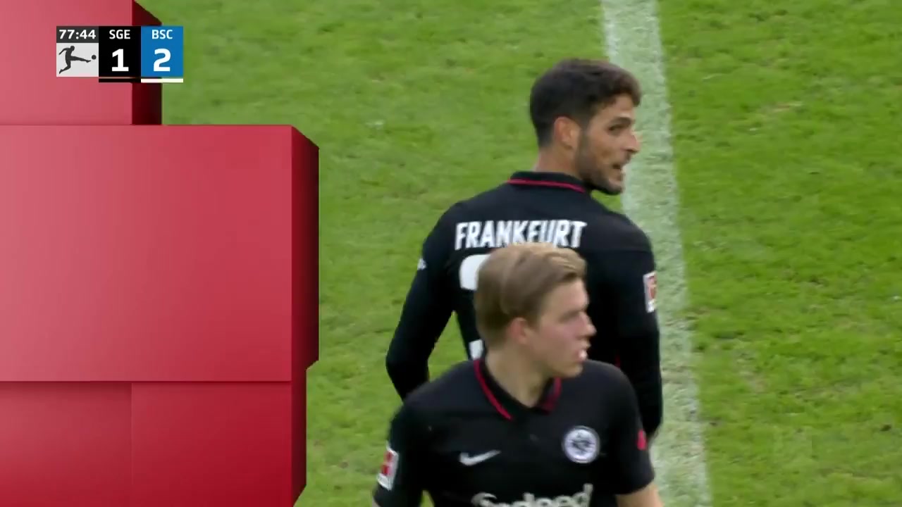 Bundesliga Eintracht Frankfurt Vs Hertha Berlin Goncalo Paciencia Goal in 77 min, Score 1:2