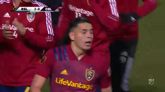 MLS Real Salt Lake Vs Colorado Rapids 56 ทำประตู Rubio Yovani Méndez-Rubín ประตู, ทำคะแนน 2:0