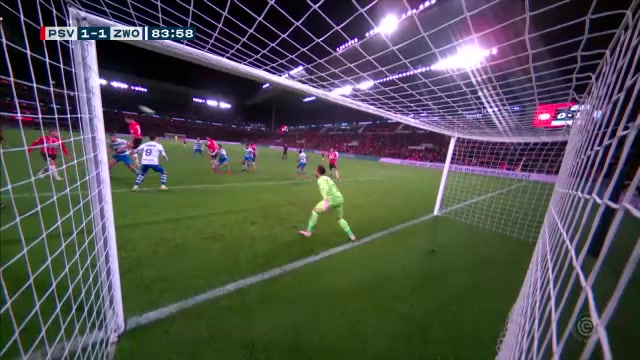 HOL D1 PSV Eindhoven Vs PEC Zwolle Ramalho Andre Goal in 84 min, Score 1:1