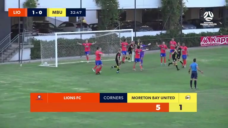 1068 Queensland Lions SC Vs Moreton Bay United 32 skor gol , skor 1:1