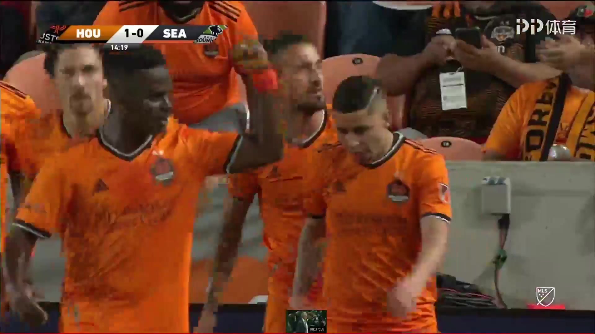 MLS Houston Dynamo Vs Seattle Sounders Maximiliano Urruti Mussa Goal in 13 min, Score 1:0