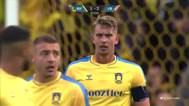 DEN SASL Brondby IF Vs Vejle 57 ทำประตู Lukas Ahlefeld Engel ประตู, ทำคะแนน 1:2