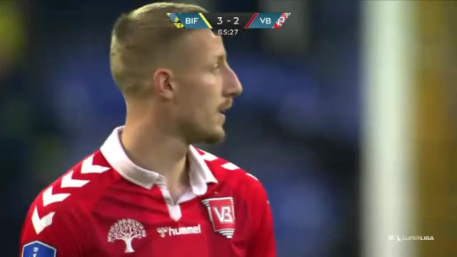 DEN SASL Brondby IF Vs Vejle Christian Cappis Goal in 85 min, Score 3:2