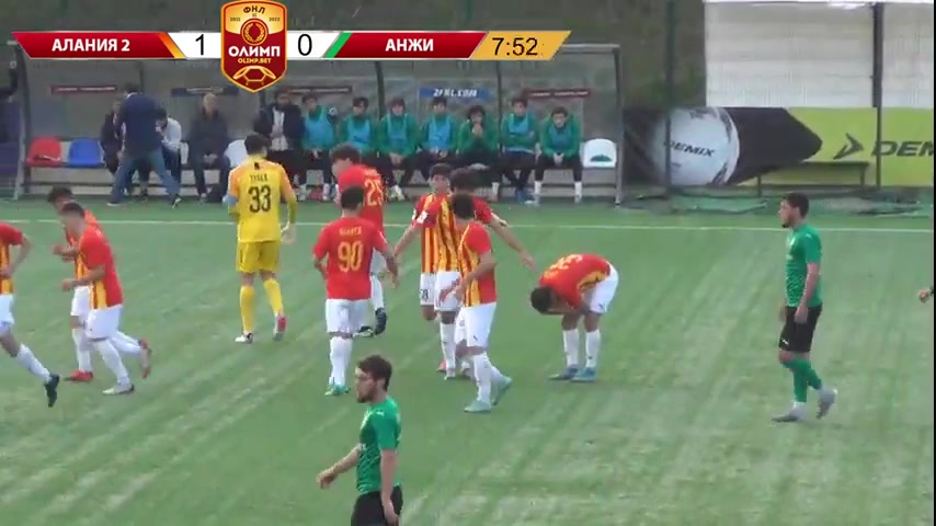 RUS D2 Alania-d Vladikavkaz Vs Anzhi Makhachkala Tsallagov Goal in 9 min, Score 1:0