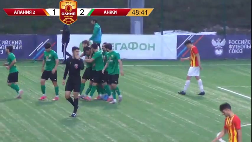 RUS D2 Alania-d Vladikavkaz Vs Anzhi Makhachkala Gusengadzhiyev Goal in 50 min, Score 1:2