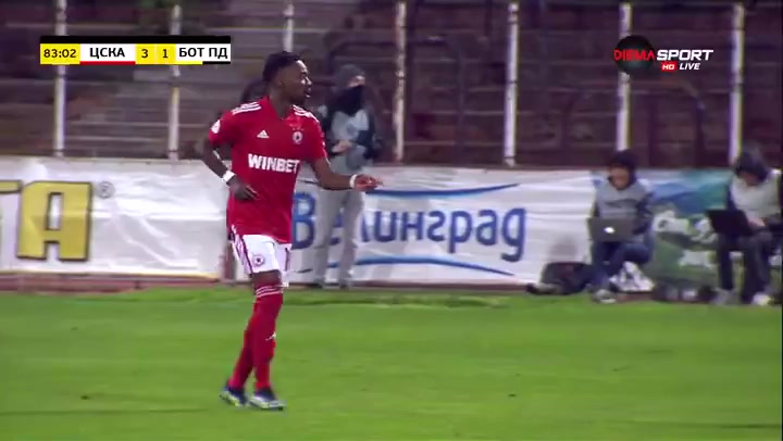 BUL D1 CSKA Sofia Vs Botev Plovdiv Dimitar Tonev Goal in 85 min, Score 3:2