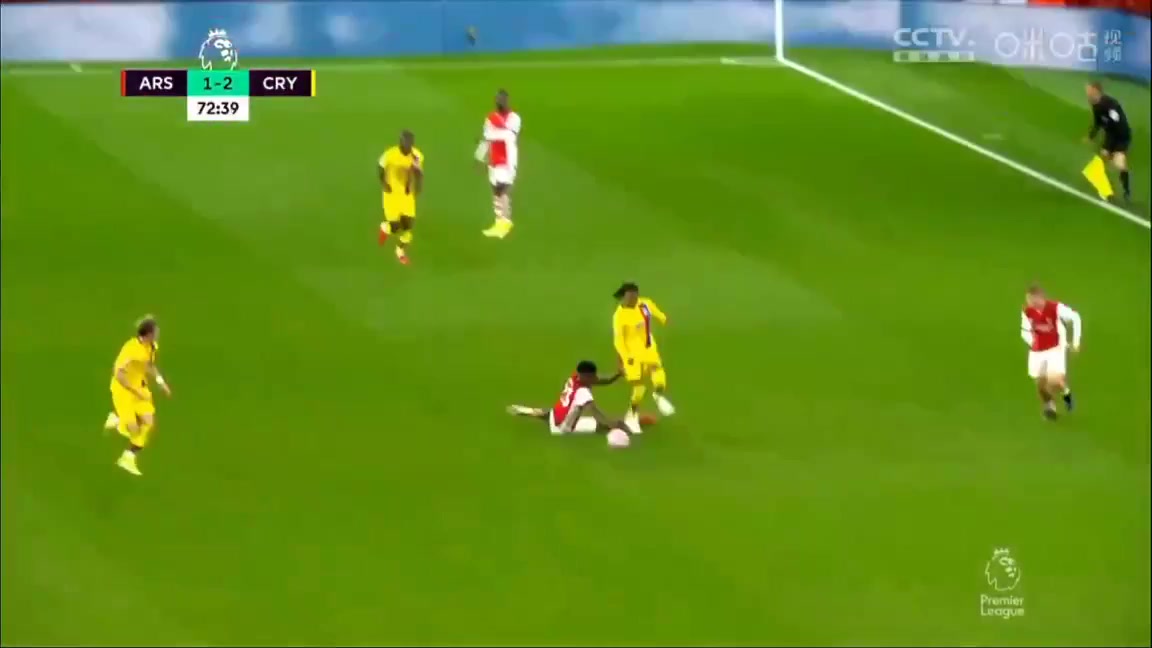 EPL Arsenal Vs Crystal Palace Odsonne Edouard Goal in 72 min, Score 1:2