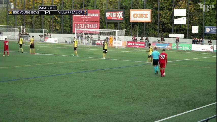 UEFA YL U19 Young Boys U19 Vs Villarreal U19 Jacquemin M. Goal in 67 min, Score 1:2