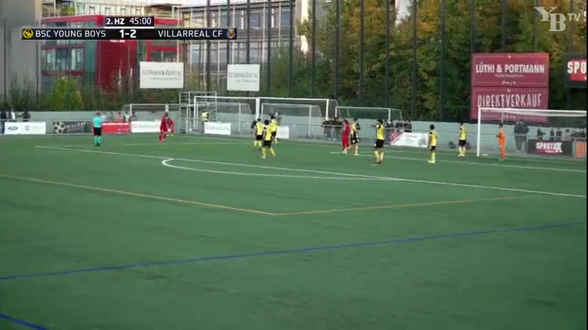 UEFA YL U19 Young Boys U19 Vs Villarreal U19 Hinojosa Goal in 92 min, Score 1:3