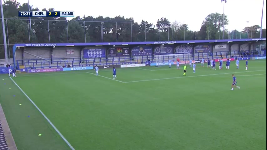 1327 Chelsea FC U19 Vs Malmo U19 77 skor gol , skor 3:2