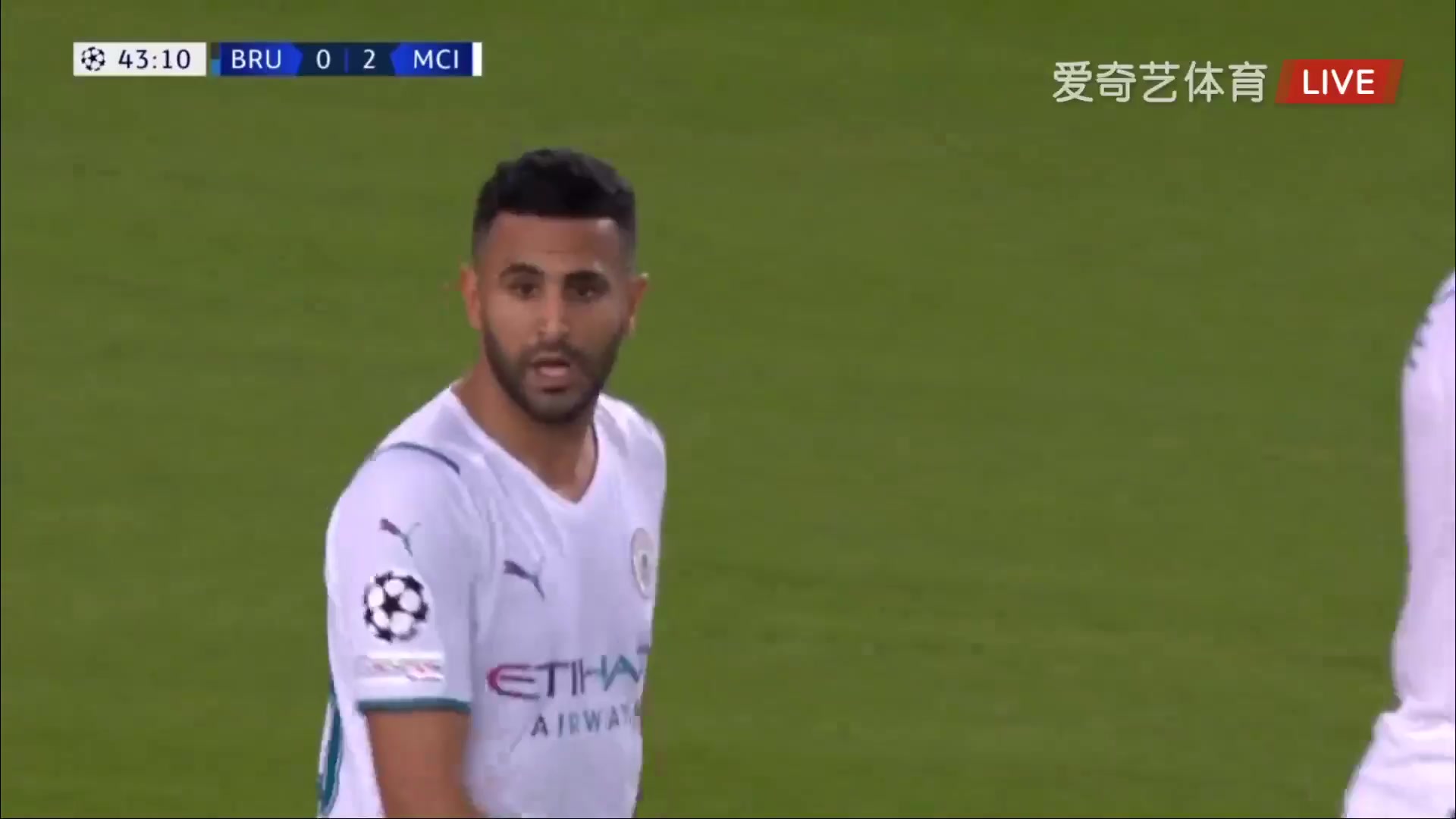 103 Club Brugge Vs Manchester City 43 skor gol Riyad Mahrez, skor 0:2