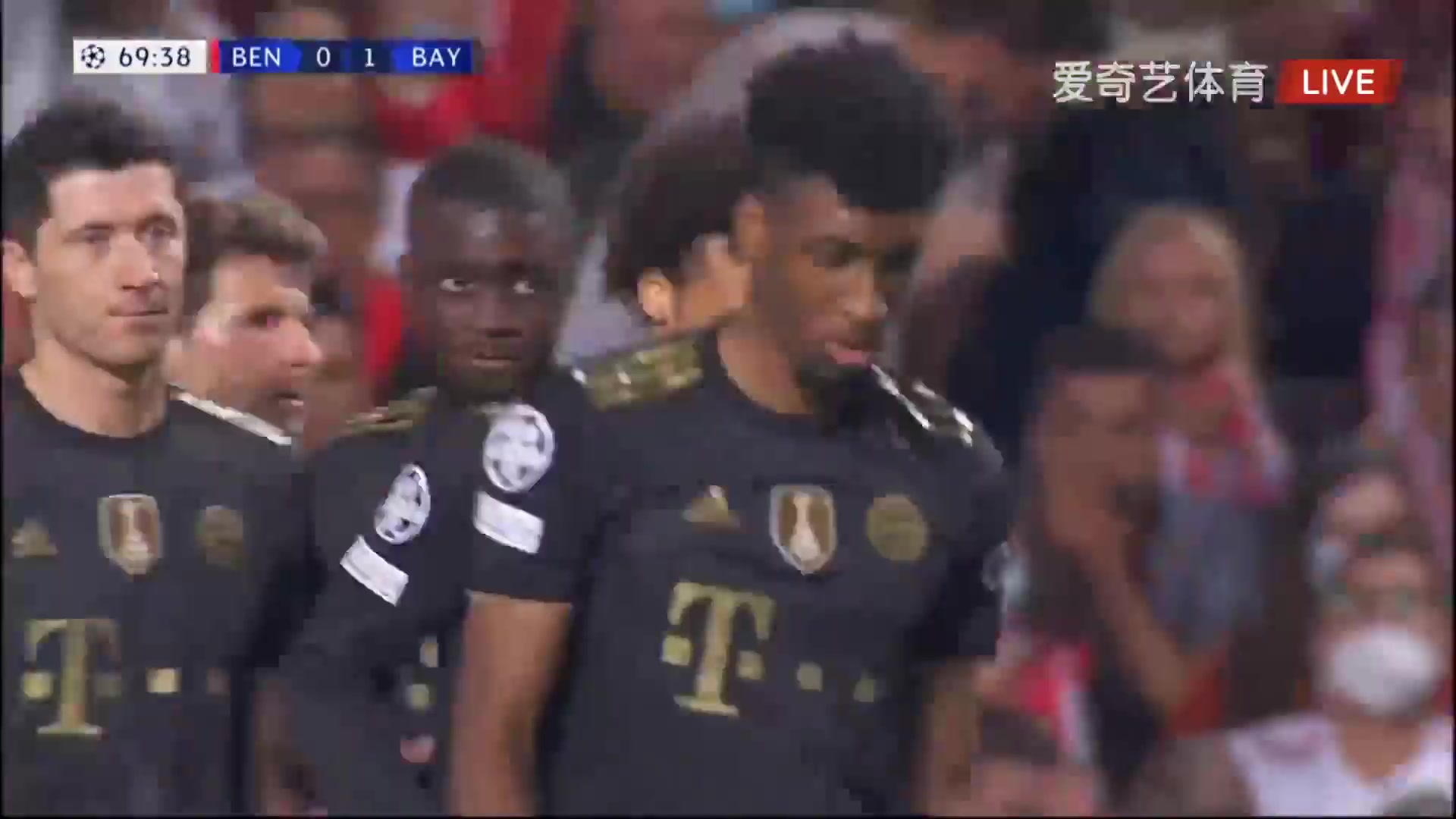 UEFA CL Benfica Vs Bayern Munchen Leroy Sane Goal in 69 min, Score 0:1