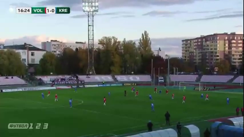 UKR D2 Volyn Vs Kremin Kremenchuk Halata Goal in 16 min, Score 1:1