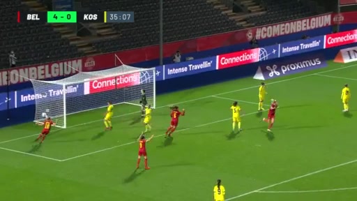 WWCPE Belgium (w) Vs Kosovo (w) Justine Vanhaevermaet Goal in 34 min, Score 5:0