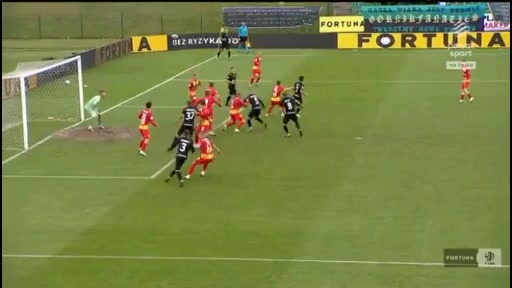 POL D1 Gornik Polkowice Vs Korona Kielce Piatkowski Goal in 45 min, Score 1:0