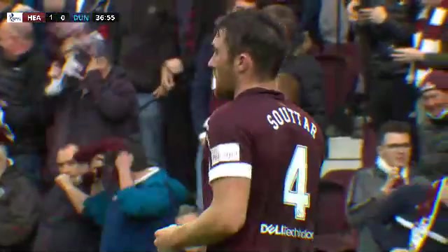 SCO PR Heart of Midlothian Vs Dundee John Souttar Goal in 36 min, Score 1:0