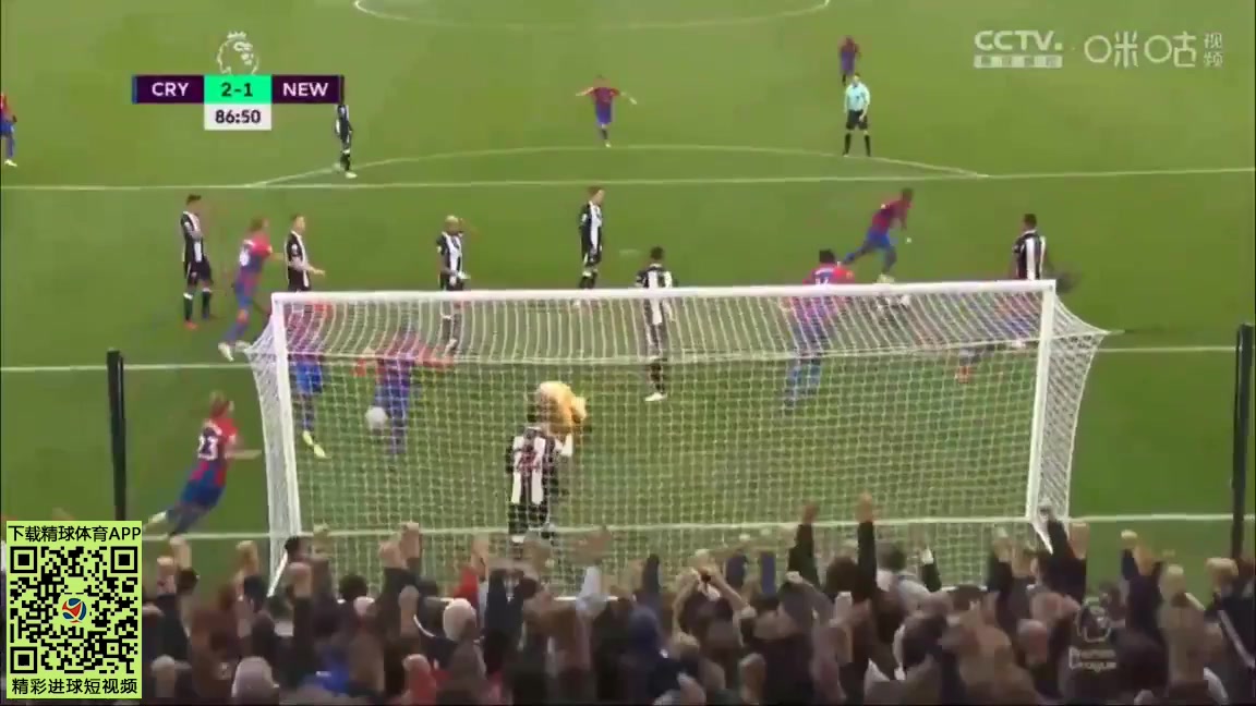 EPL Crystal Palace Vs Newcastle United Christian Benteke Goal in 86 min, Score 2:1